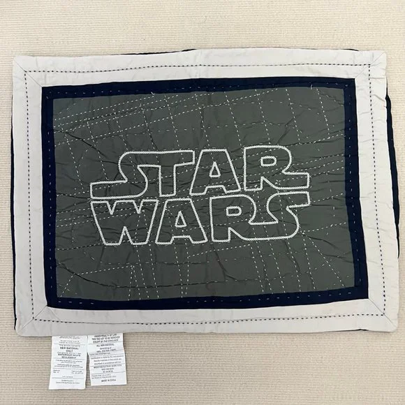 Pottery Barn Kids Star Wars X-Wing Tie Fighter Twin Size Quilt+1 Shams - Picture 2 of 3